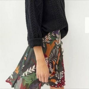 Farm Rio Anthropologie wrap mini skirt/ s